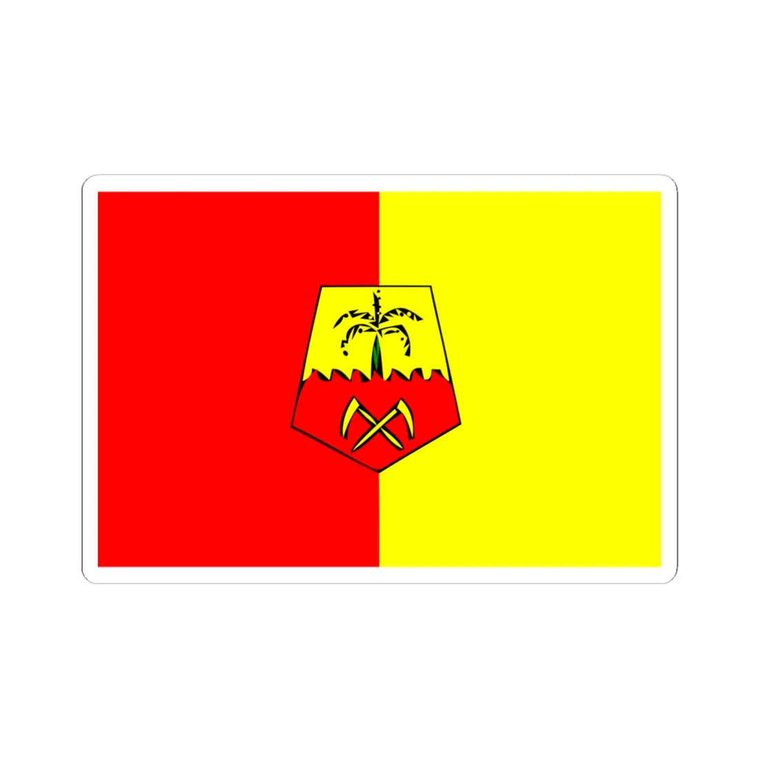 Flag of Figuig province (Morocco) STICKER Vinyl Kiss-Cut Decal 6 Inch White - The Sticker Space