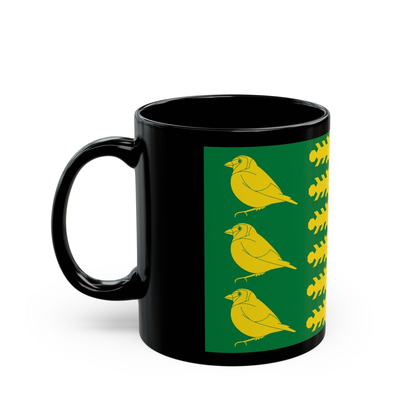 Flag of Finchfield UK - Black Coffee Mug-The Sticker Space