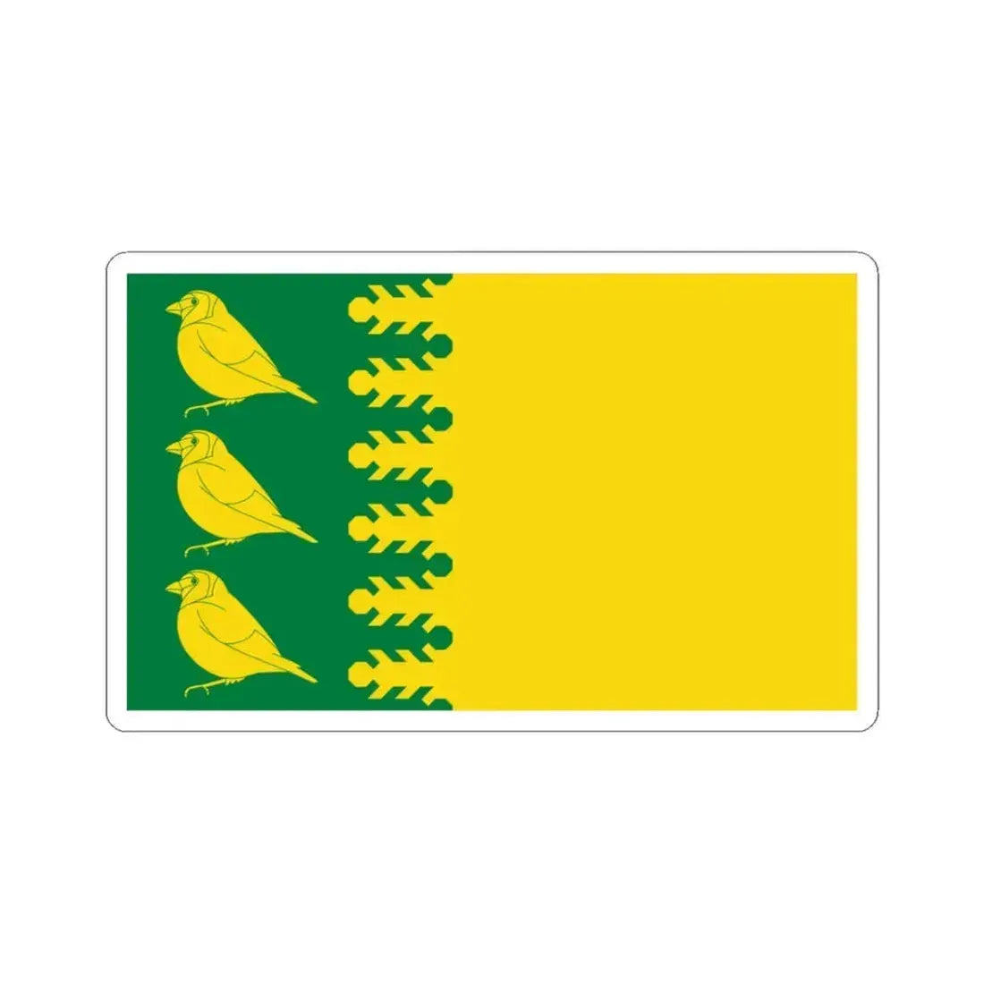 Flag of Finchfield UK - STICKER Vinyl Kiss-Cut Decal 3 Inch White - The Sticker Space