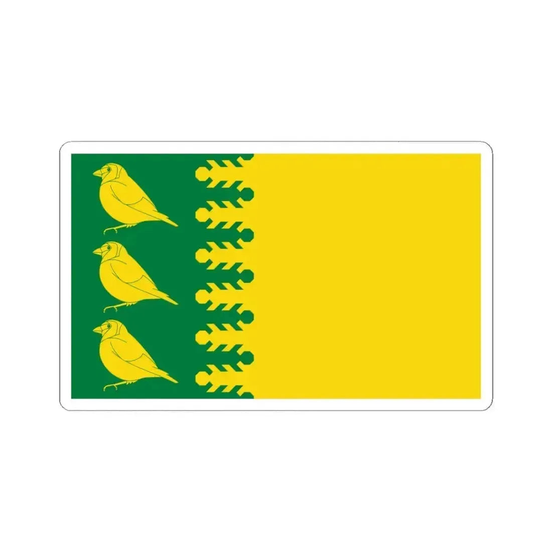 Flag of Finchfield UK - STICKER Vinyl Kiss-Cut Decal 4 Inch White - The Sticker Space