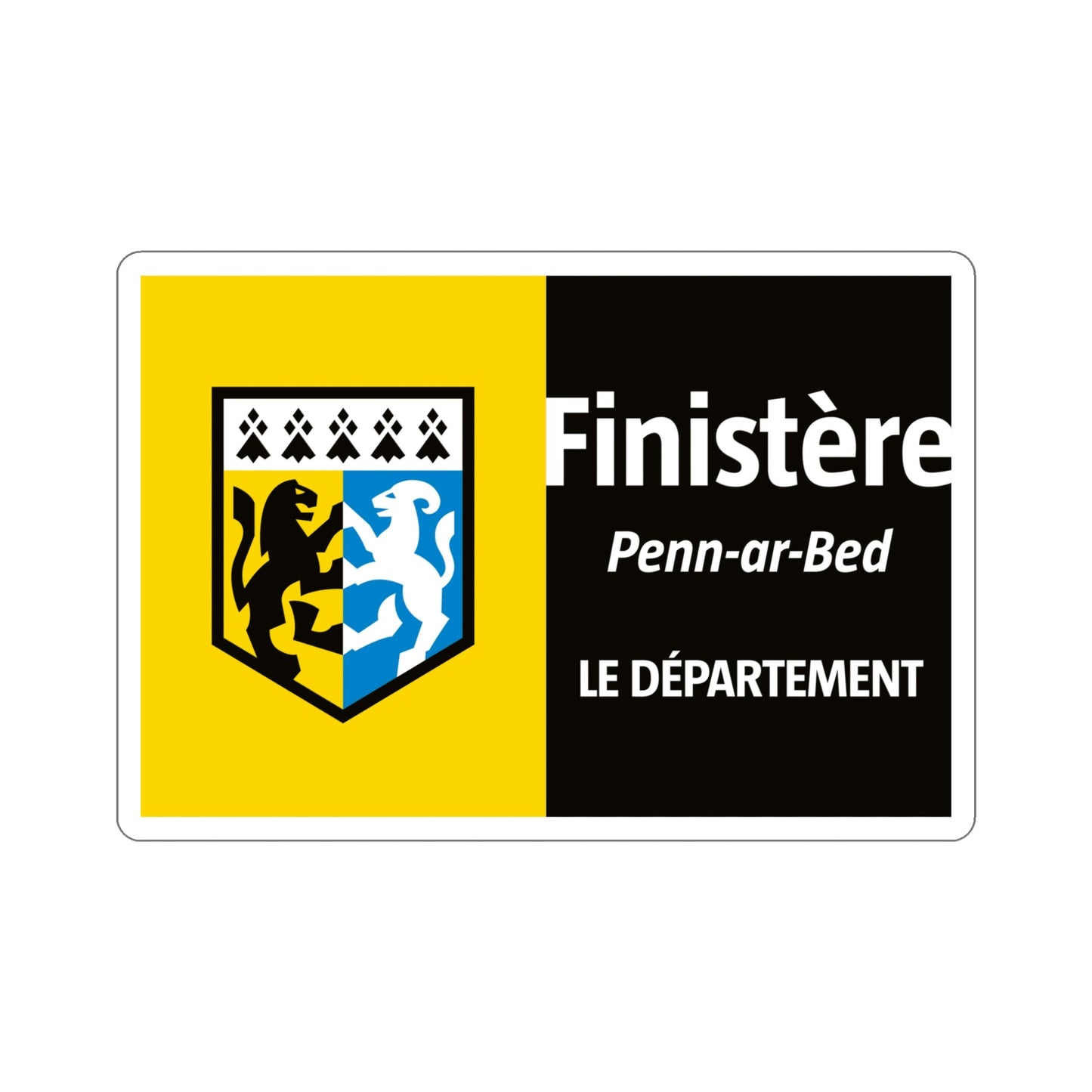 Flag of Finistère France STICKER Vinyl Die-Cut Decal-5 Inch-The Sticker Space