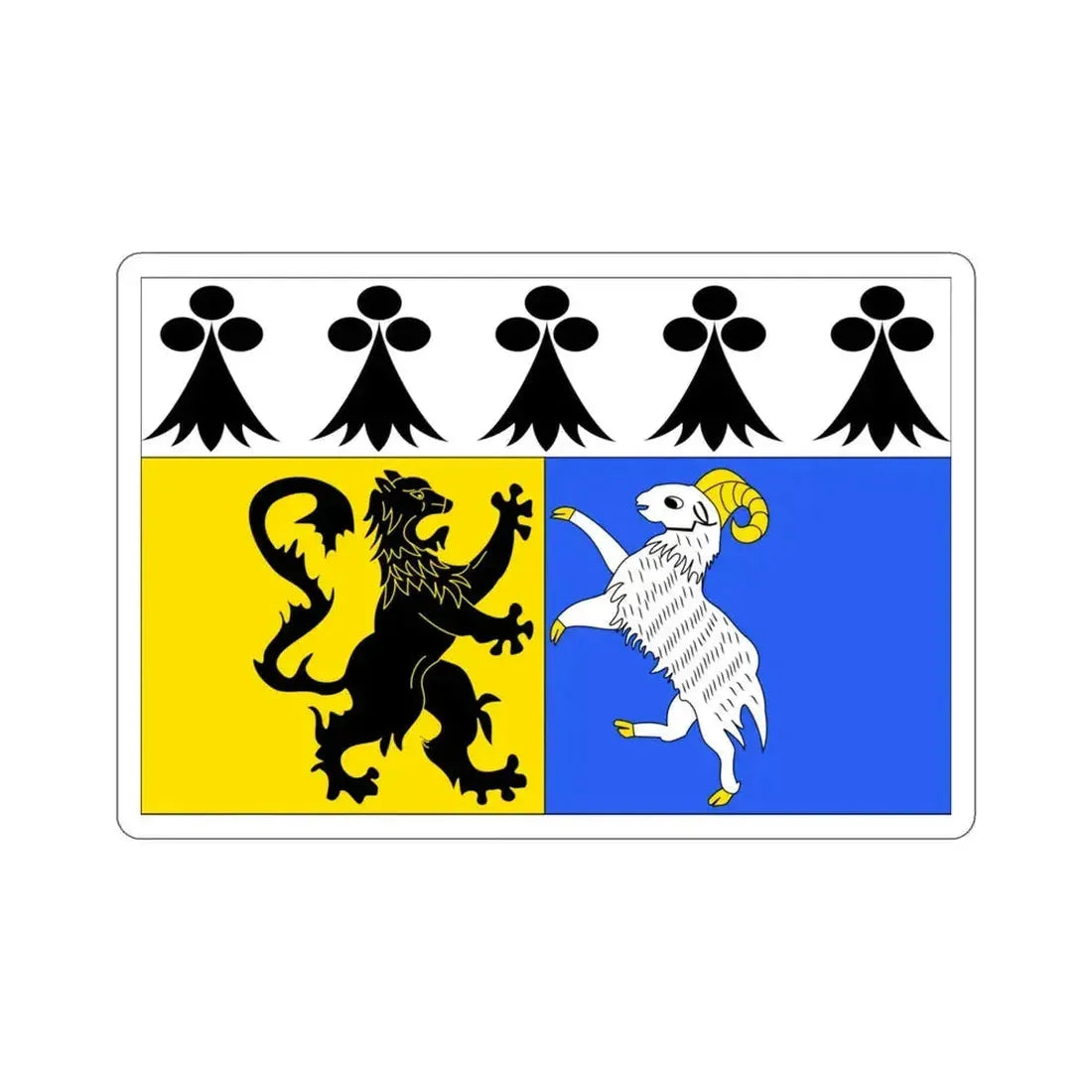 Flag of Finistère France 2 STICKER Vinyl Die-Cut Decal 4 Inch - The Sticker Space