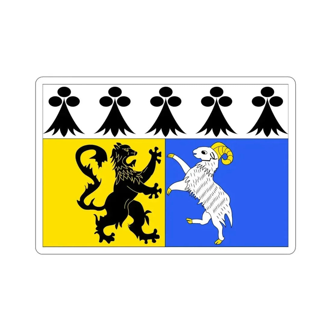 Flag of Finistère France 2 STICKER Vinyl Die-Cut Decal - The Sticker Space