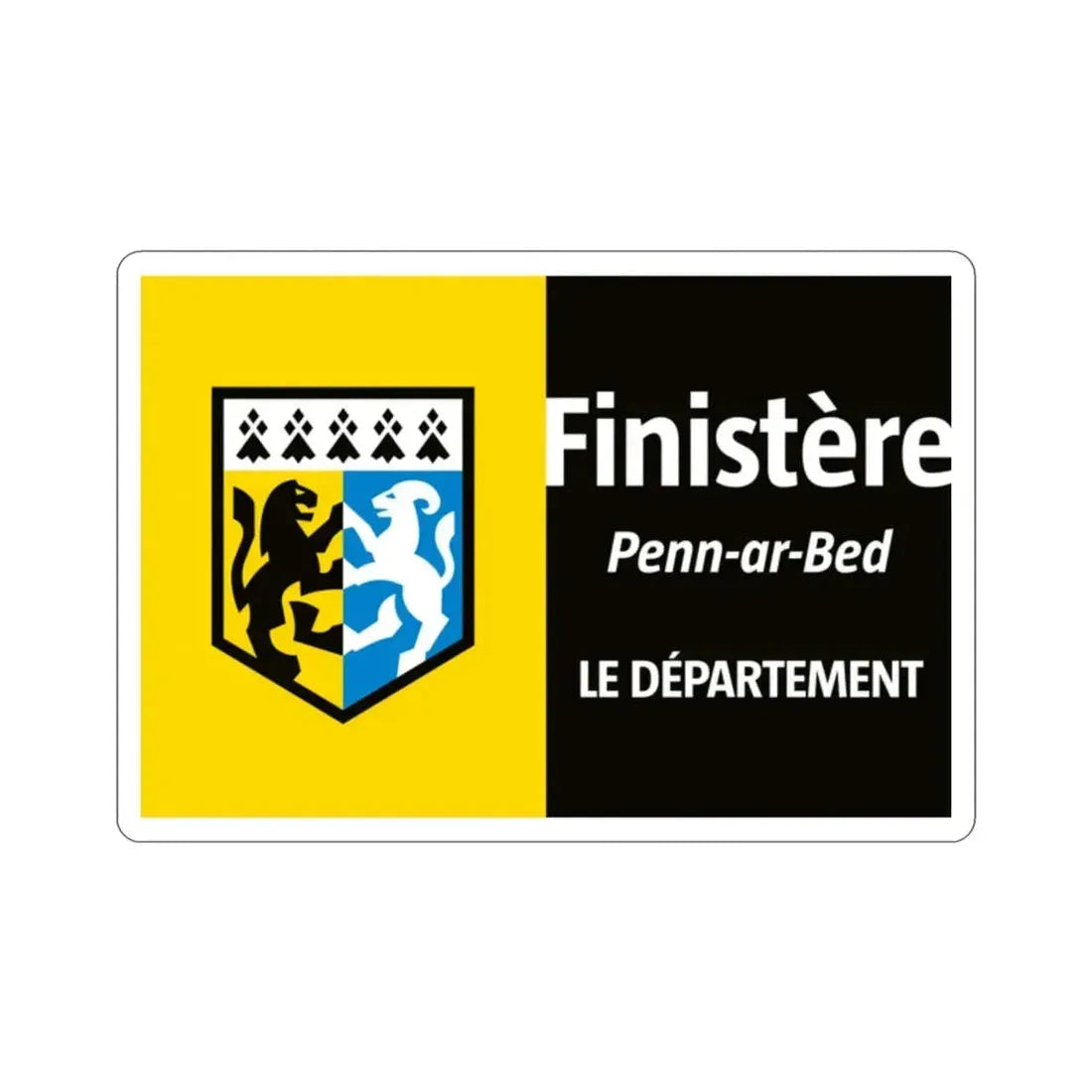 Flag of Finistère France STICKER Vinyl Die-Cut Decal - The Sticker Space