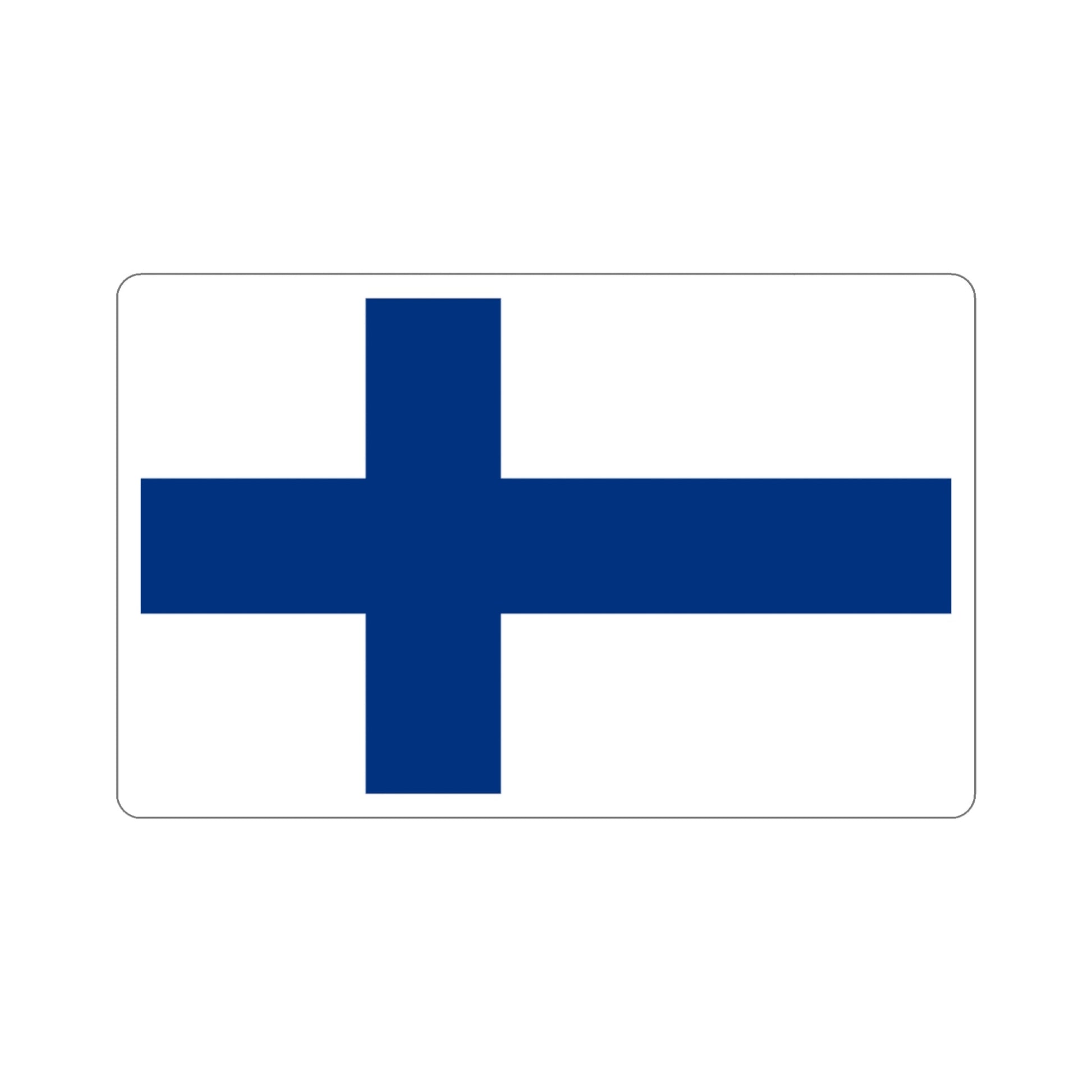 Flag of Finland STICKER Vinyl Die-Cut Decal-3 Inch-The Sticker Space