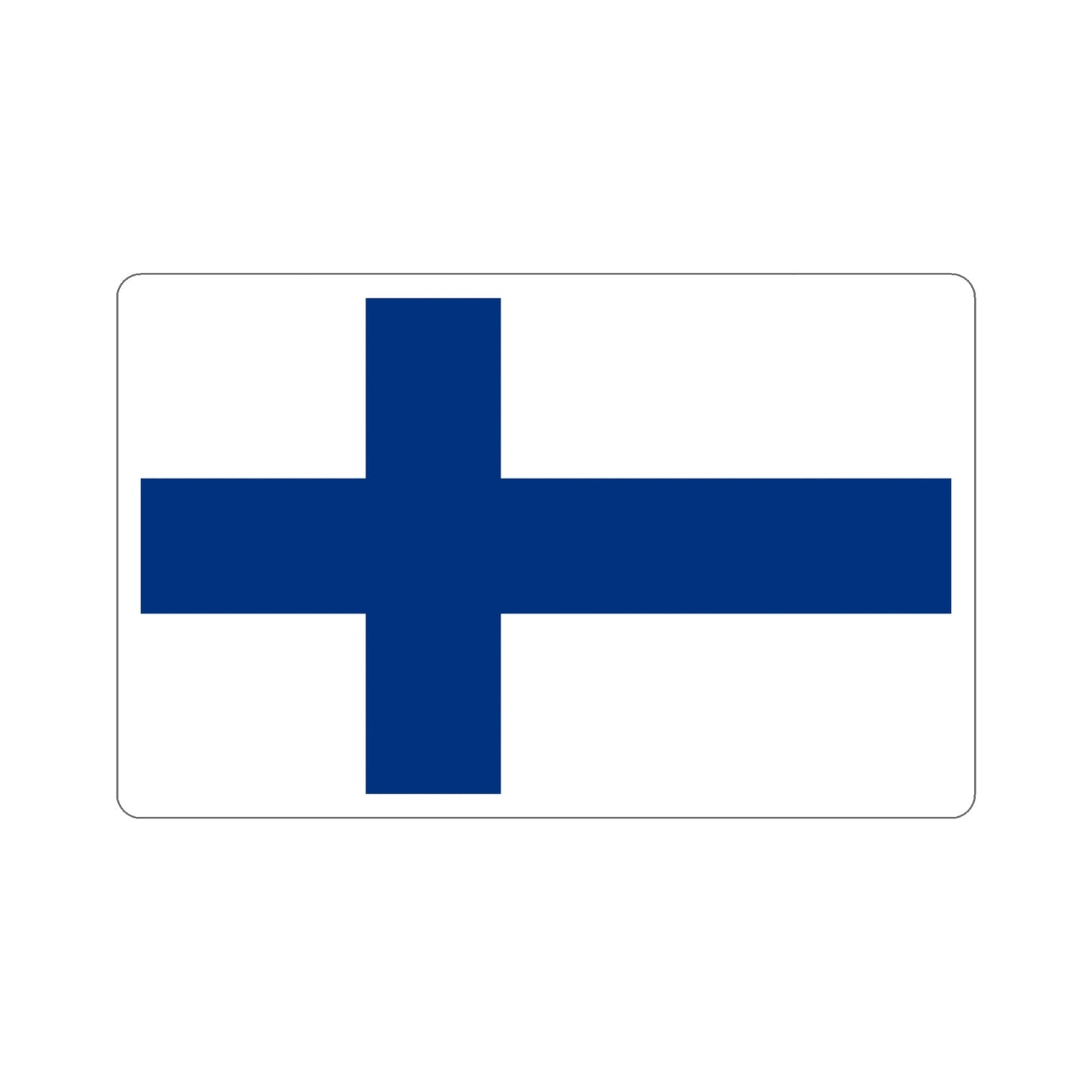 Flag of Finland STICKER Vinyl Die-Cut Decal-4 Inch-The Sticker Space