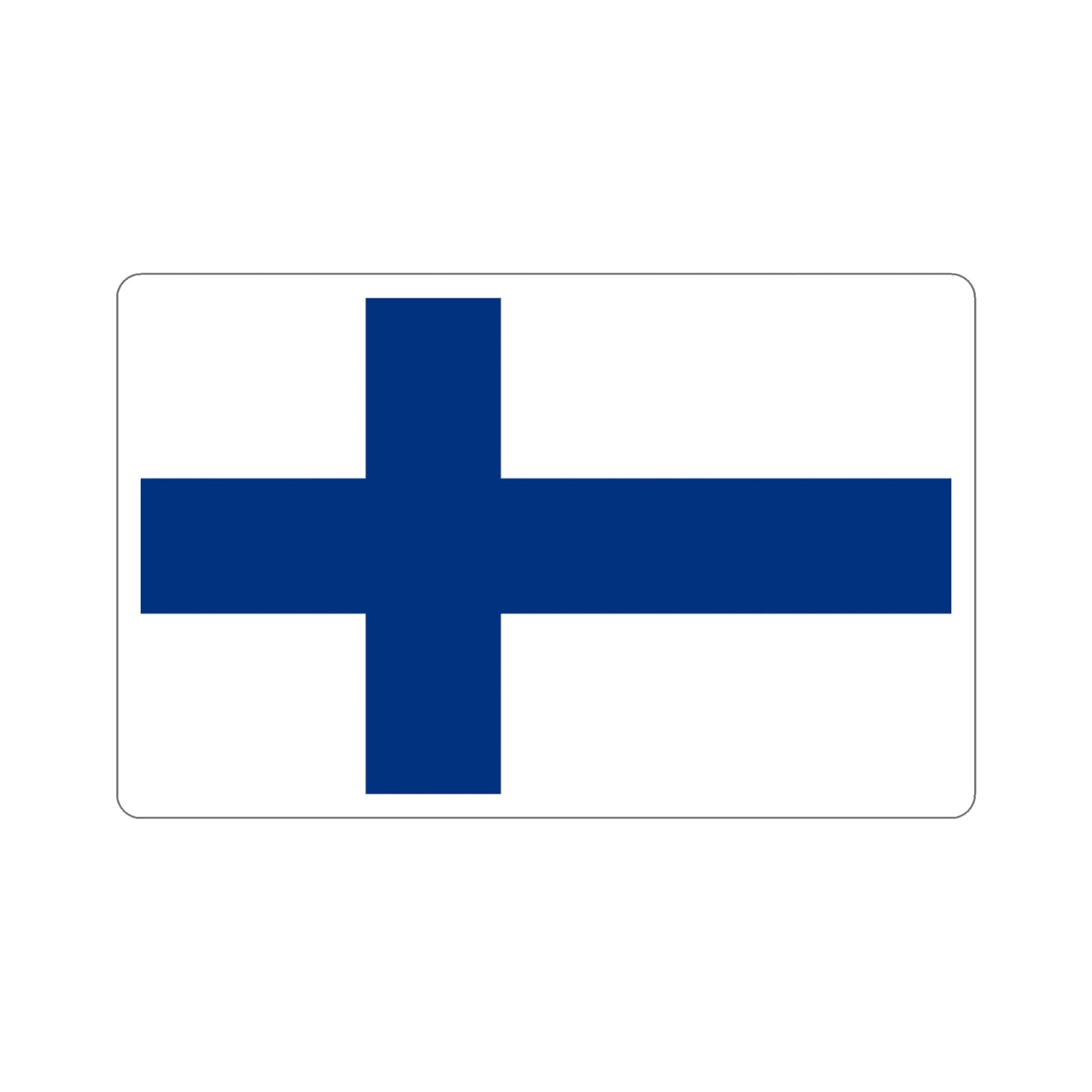 Flag of Finland STICKER Vinyl Die-Cut Decal-4 Inch-The Sticker Space