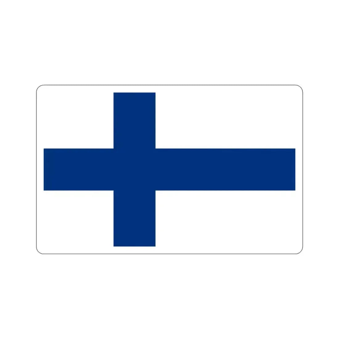 Flag of Finland STICKER Vinyl Die-Cut Decal 4 Inch - The Sticker Space
