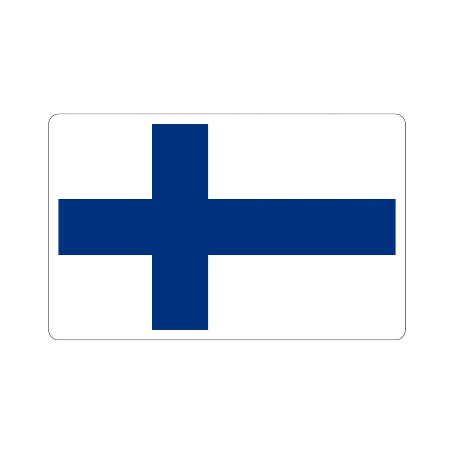 Flag of Finland STICKER Vinyl Die-Cut Decal-6 Inch-The Sticker Space