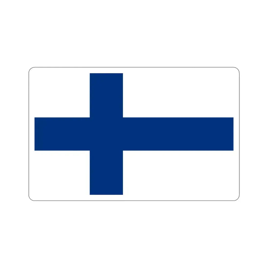 Flag of Finland STICKER Vinyl Die-Cut Decal - The Sticker Space