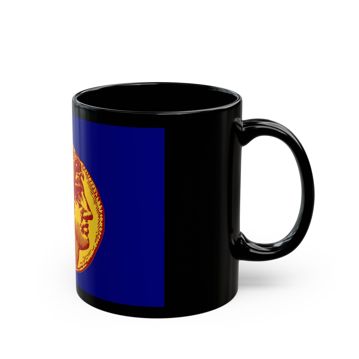 Flag of Flag of Thessaloniki Greece - Black Coffee Mug-The Sticker Space