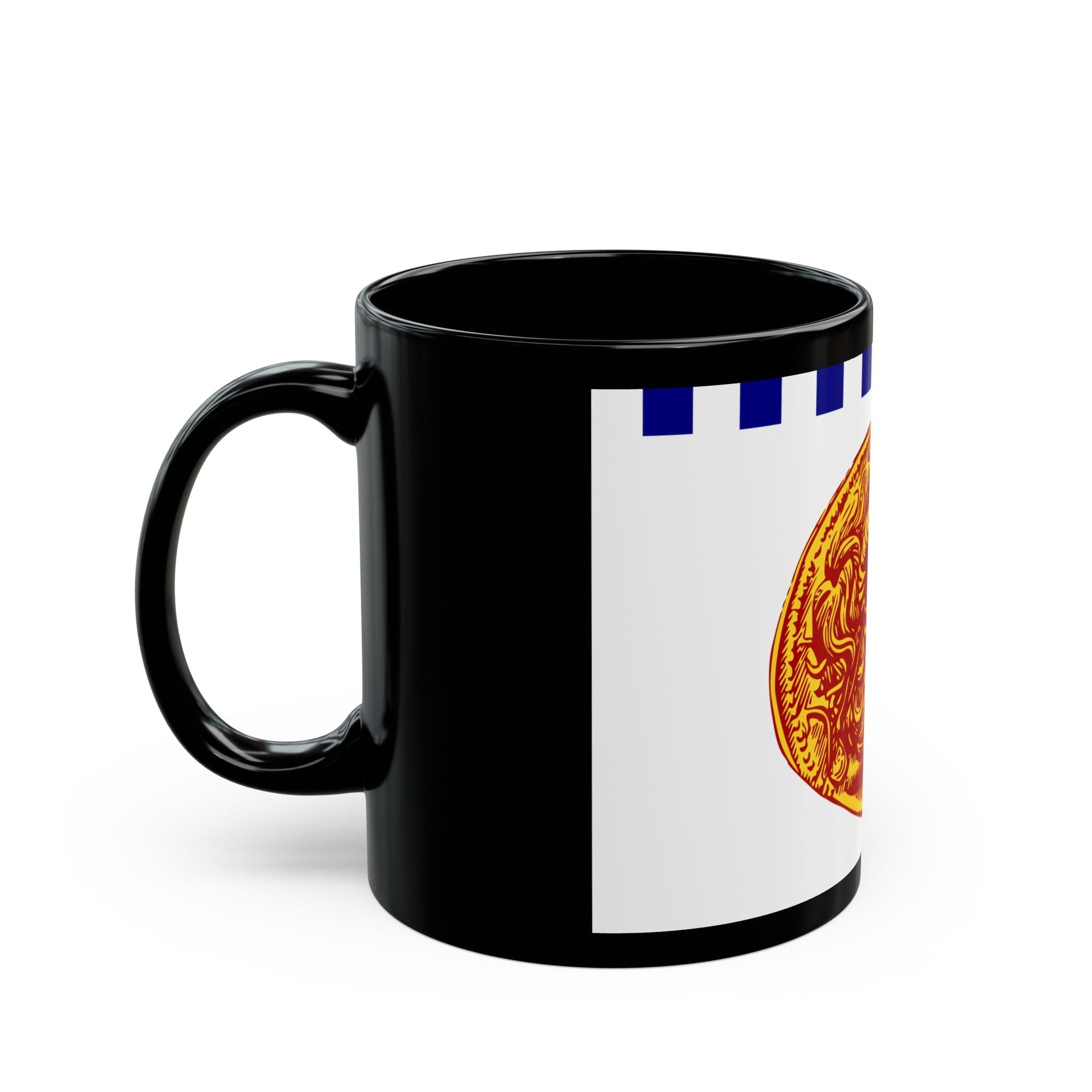 Flag of Flag of Thessaloniki Greece - Black Coffee Mug-The Sticker Space