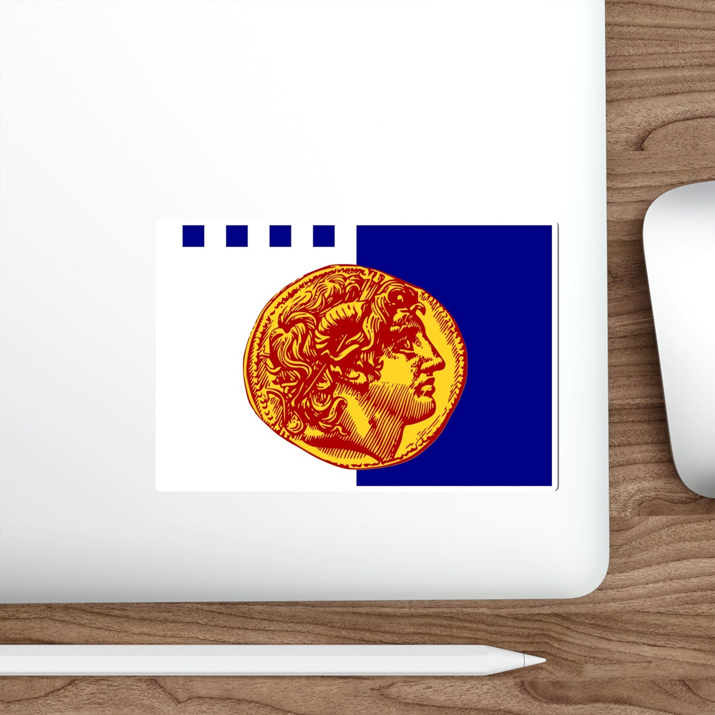 Flag of Flag of Thessaloniki Greece STICKER Vinyl Die-Cut Decal-The Sticker Space