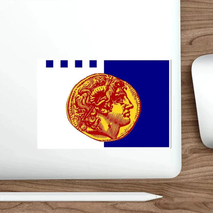 Flag of Flag of Thessaloniki Greece STICKER Vinyl Die-Cut Decal - The Sticker Space