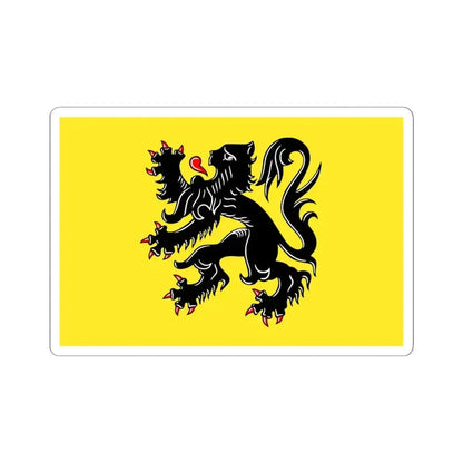 Flag of Flanders (Belgium) STICKER Vinyl Kiss-Cut Decal 6 Inch White - The Sticker Space