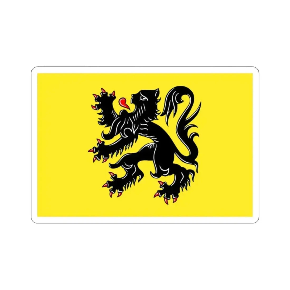 Flag of Flanders STICKER Vinyl Die-Cut Decal 2 Inch - The Sticker Space