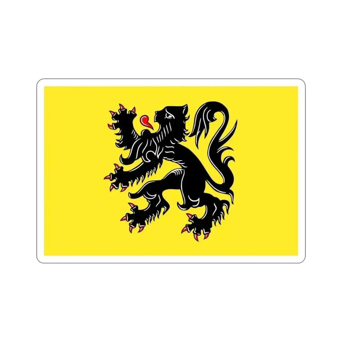 Flag of Flanders STICKER Vinyl Die-Cut Decal 4 Inch - The Sticker Space