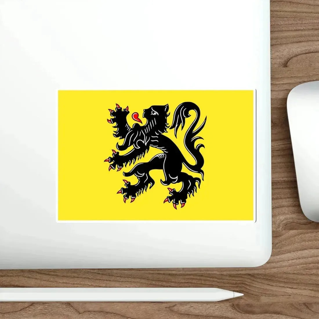 Flag of Flanders the Flemish Community and the Flemish Region Belgium STICKER Vinyl Die-Cut Decal - The Sticker Space
