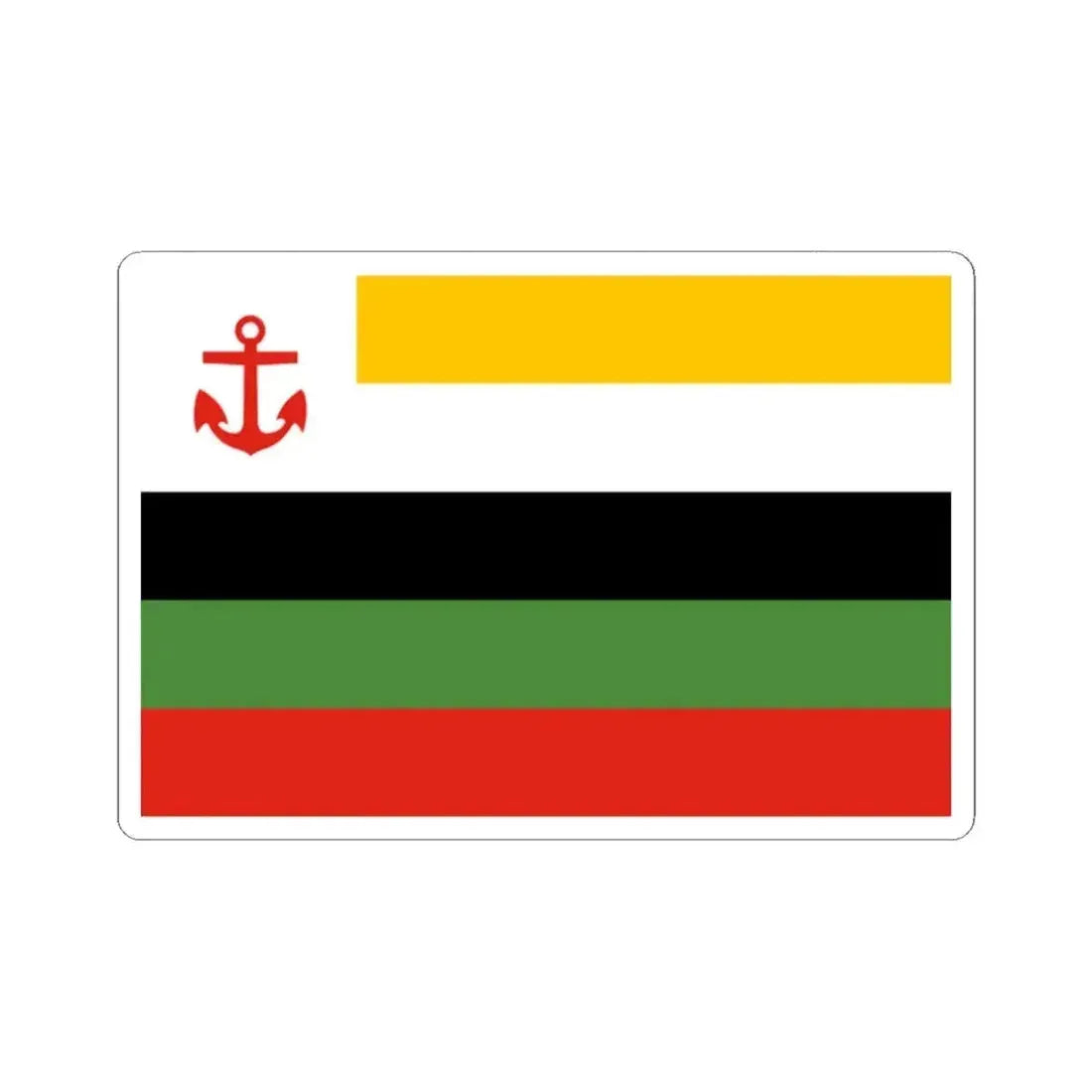 Flag of Fleet Commander of the Beiyang Fleet (China) STICKER Vinyl Kiss-Cut Decal 2 Inch White - The Sticker Space