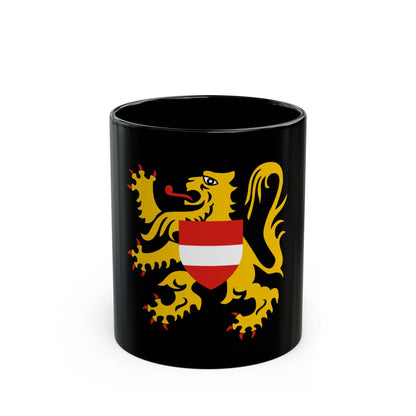 Flag of Flemish Brabant Belgium - Black Coffee Mug-11oz-The Sticker Space