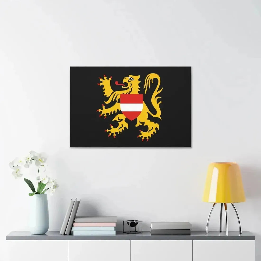 Flag of Flemish Brabant Belgium - Canvas Wall Art - The Sticker Space