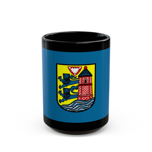 Flag of Flensburg Germany - Black Coffee Mug-15oz-The Sticker Space