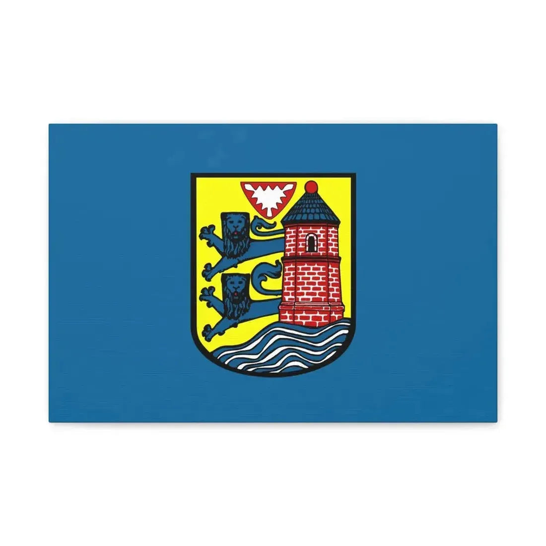 Flag of Flensburg Germany - Canvas Wall Art 18″ x 12″ 1.25" - The Sticker Space