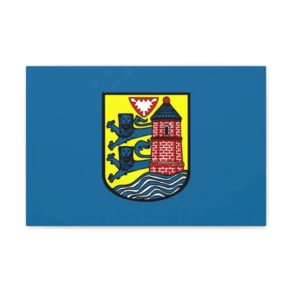 Flag of Flensburg Germany - Canvas Wall Art 18″ x 12″ 1.25" - The Sticker Space