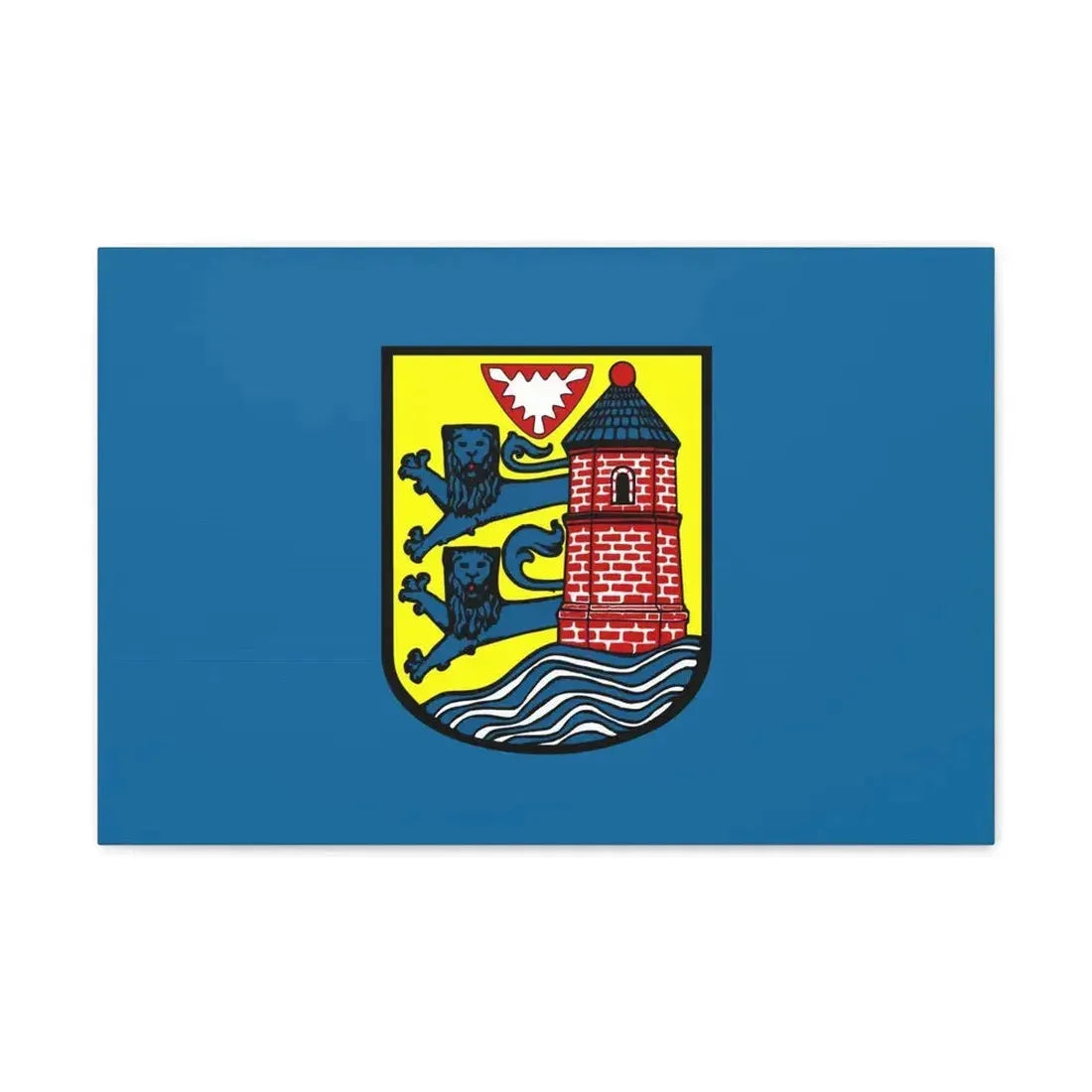 Flag of Flensburg Germany - Canvas Wall Art 24″ x 16″ 1.25" - The Sticker Space