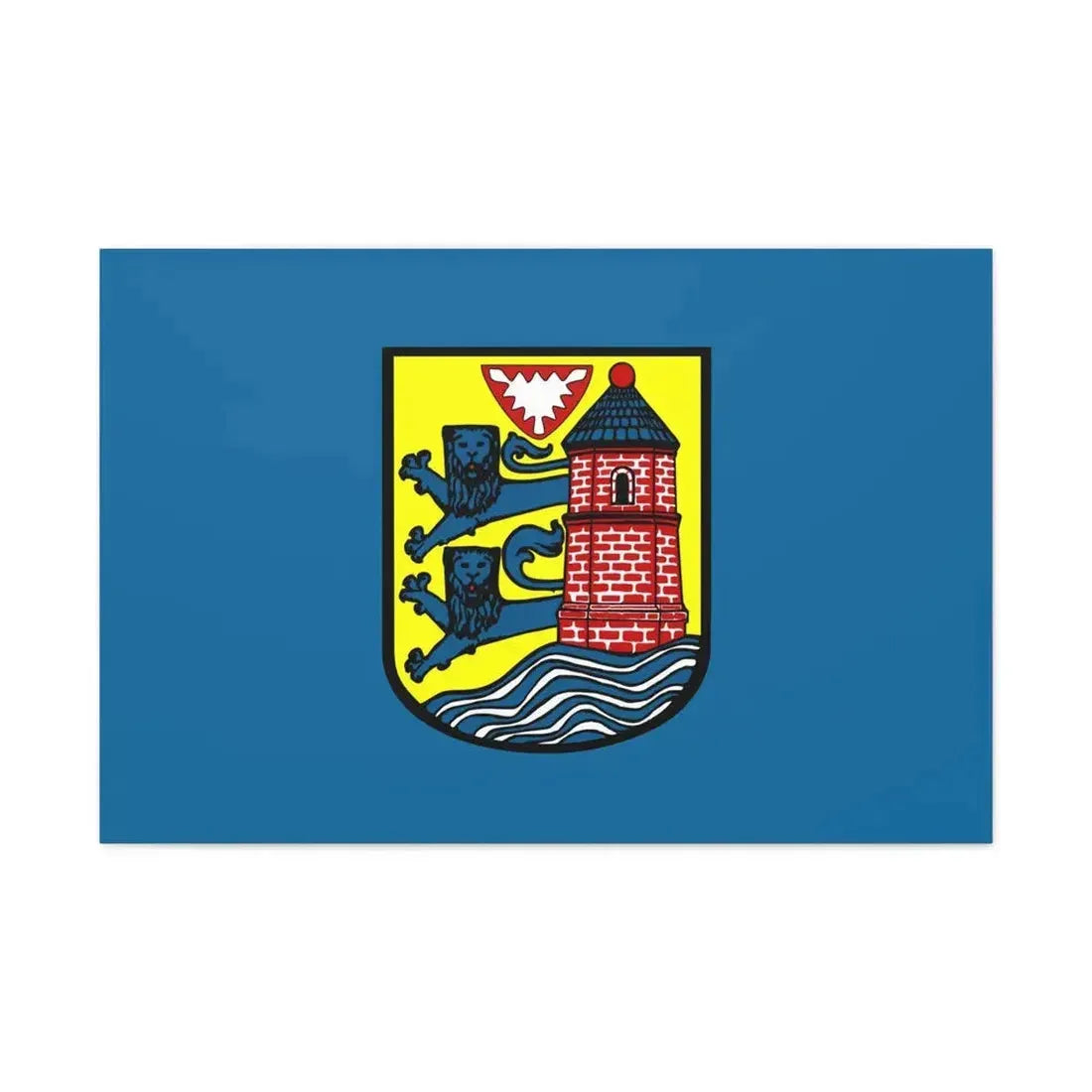 Flag of Flensburg Germany - Canvas Wall Art 36" x 24" 1.25" - The Sticker Space