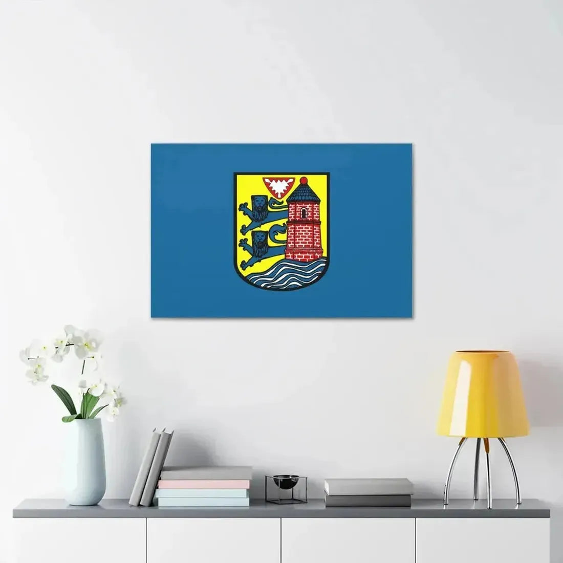 Flag of Flensburg Germany - Canvas Wall Art - The Sticker Space
