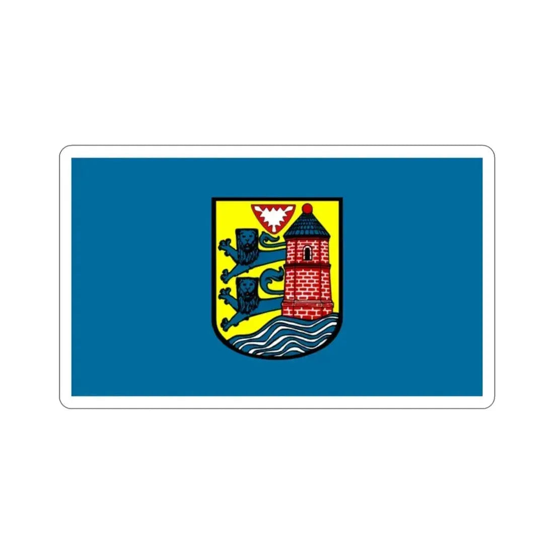 Flag of Flensburg Germany STICKER Vinyl Die-Cut Decal 2 Inch - The Sticker Space