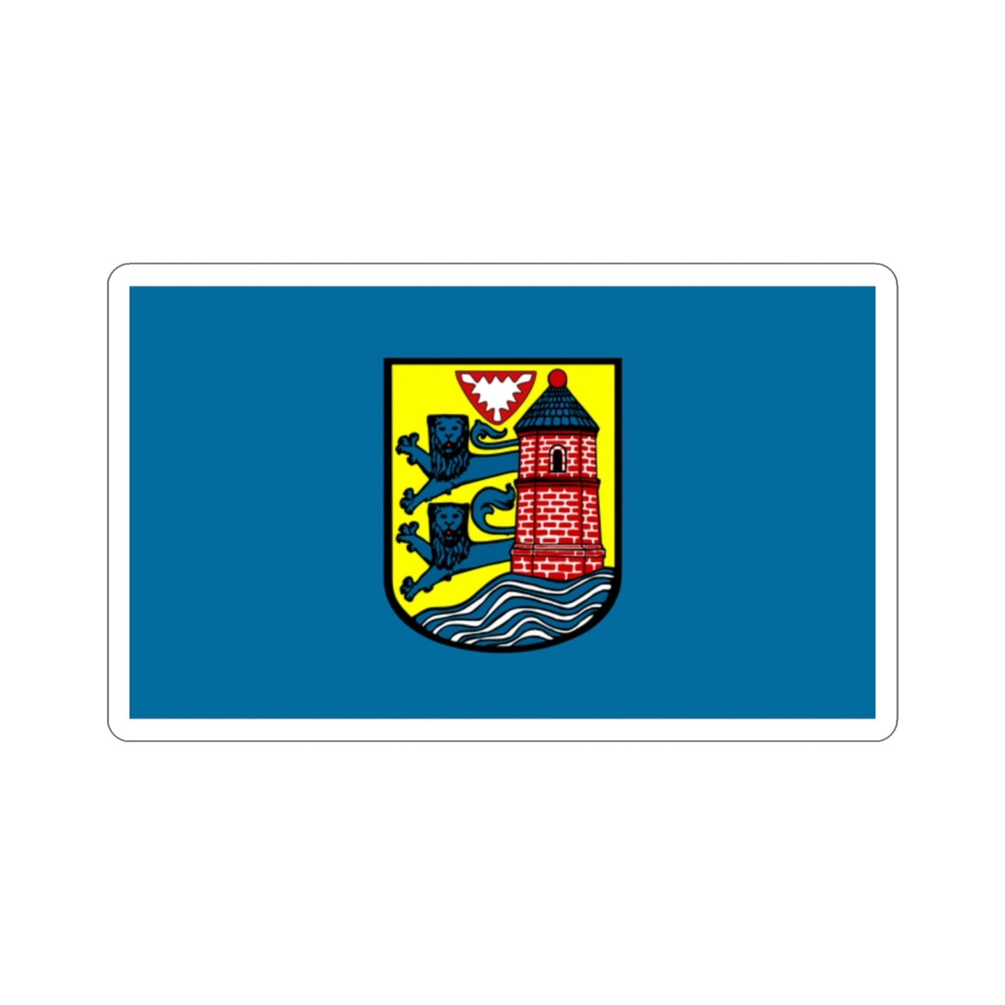 Flag of Flensburg Germany STICKER Vinyl Die-Cut Decal-2 Inch-The Sticker Space