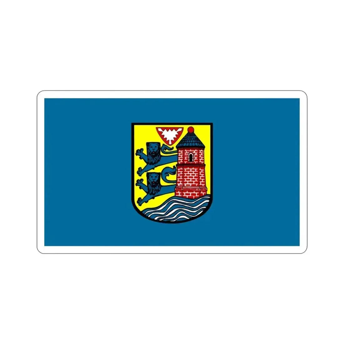 Flag of Flensburg Germany STICKER Vinyl Die-Cut Decal 3 Inch - The Sticker Space