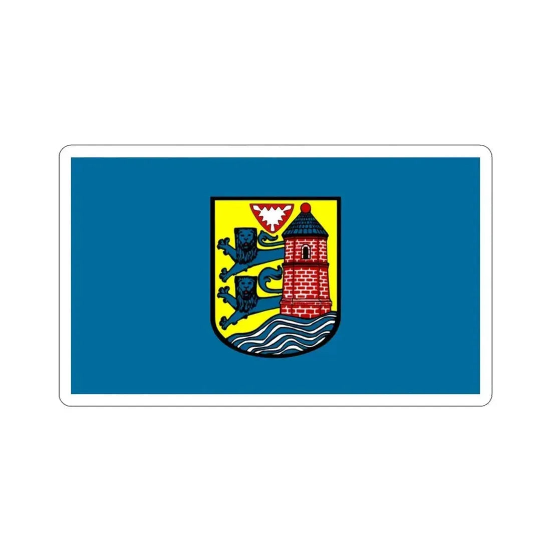Flag of Flensburg Germany STICKER Vinyl Die-Cut Decal 3 Inch - The Sticker Space