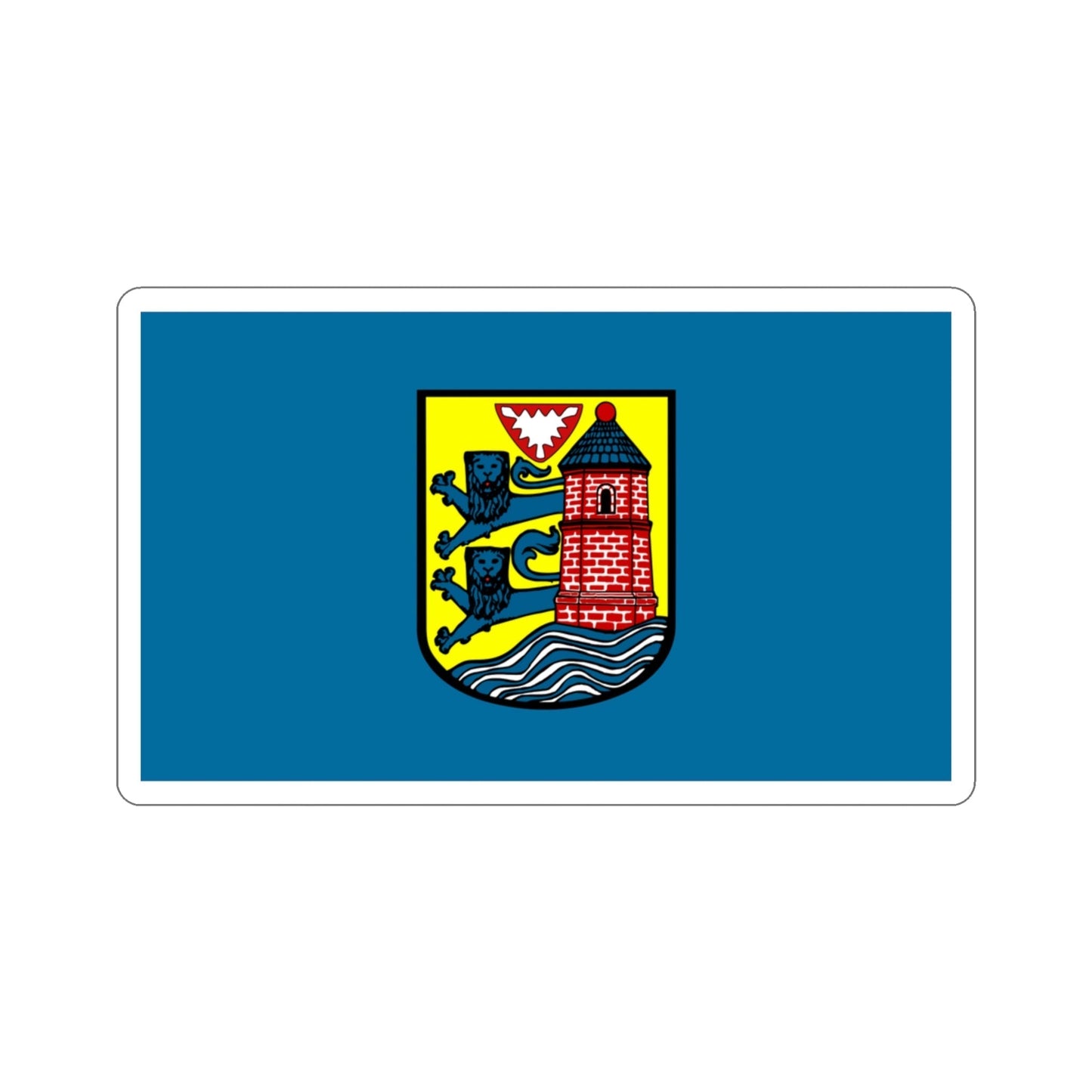 Flag of Flensburg Germany STICKER Vinyl Die-Cut Decal-3 Inch-The Sticker Space