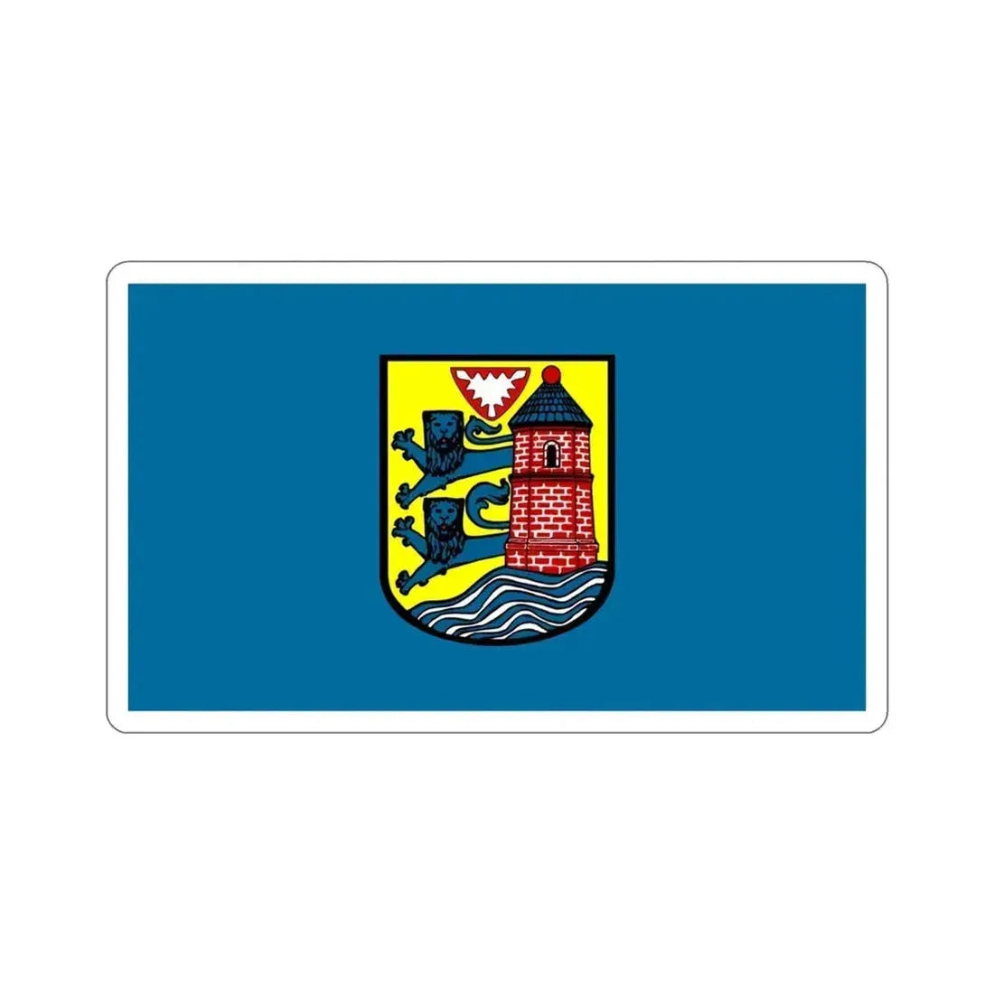 Flag of Flensburg Germany STICKER Vinyl Die-Cut Decal 4 Inch - The Sticker Space