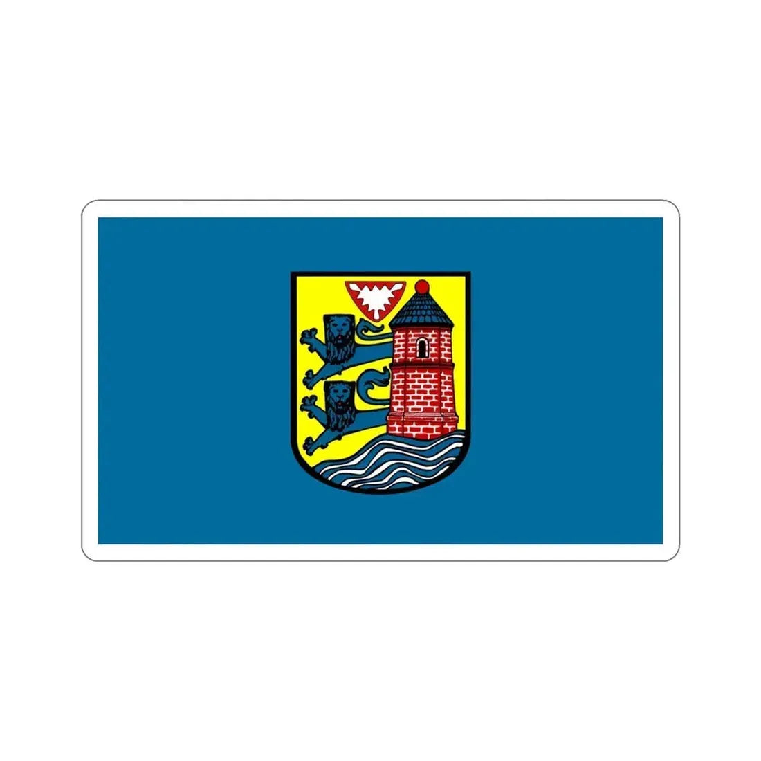 Flag of Flensburg Germany STICKER Vinyl Die-Cut Decal 4 Inch - The Sticker Space