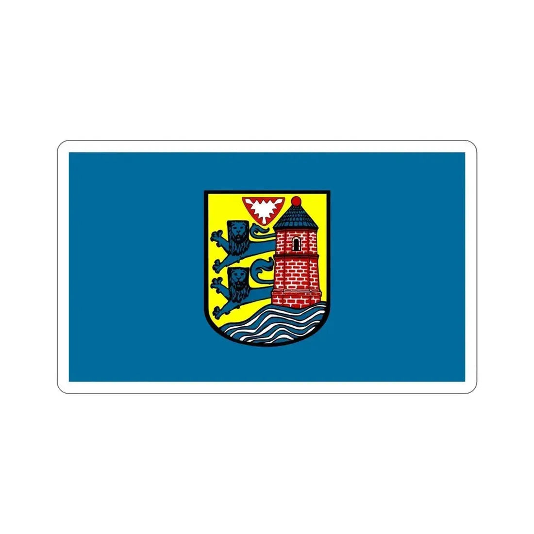 Flag of Flensburg Germany STICKER Vinyl Die-Cut Decal 6 Inch - The Sticker Space