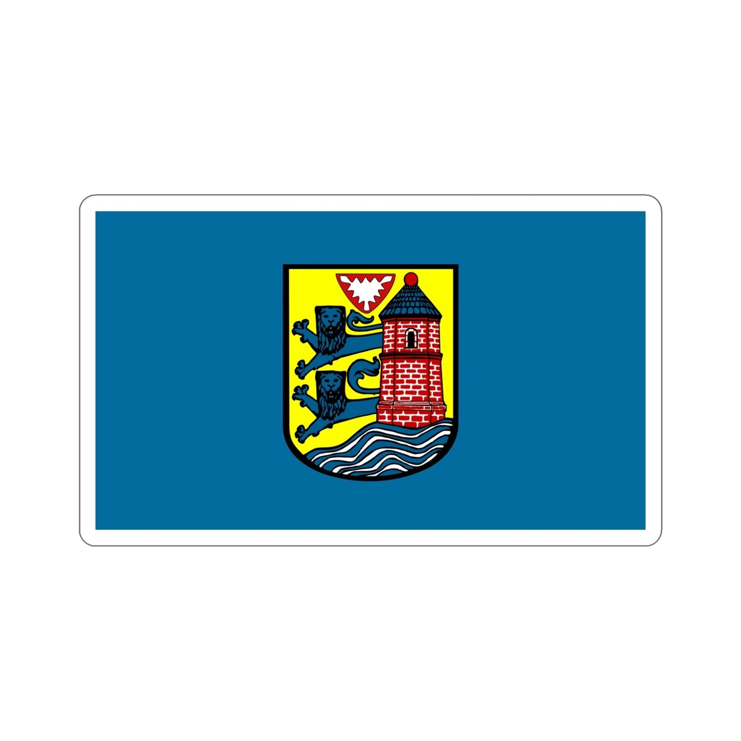 Flag of Flensburg Germany STICKER Vinyl Die-Cut Decal-6 Inch-The Sticker Space