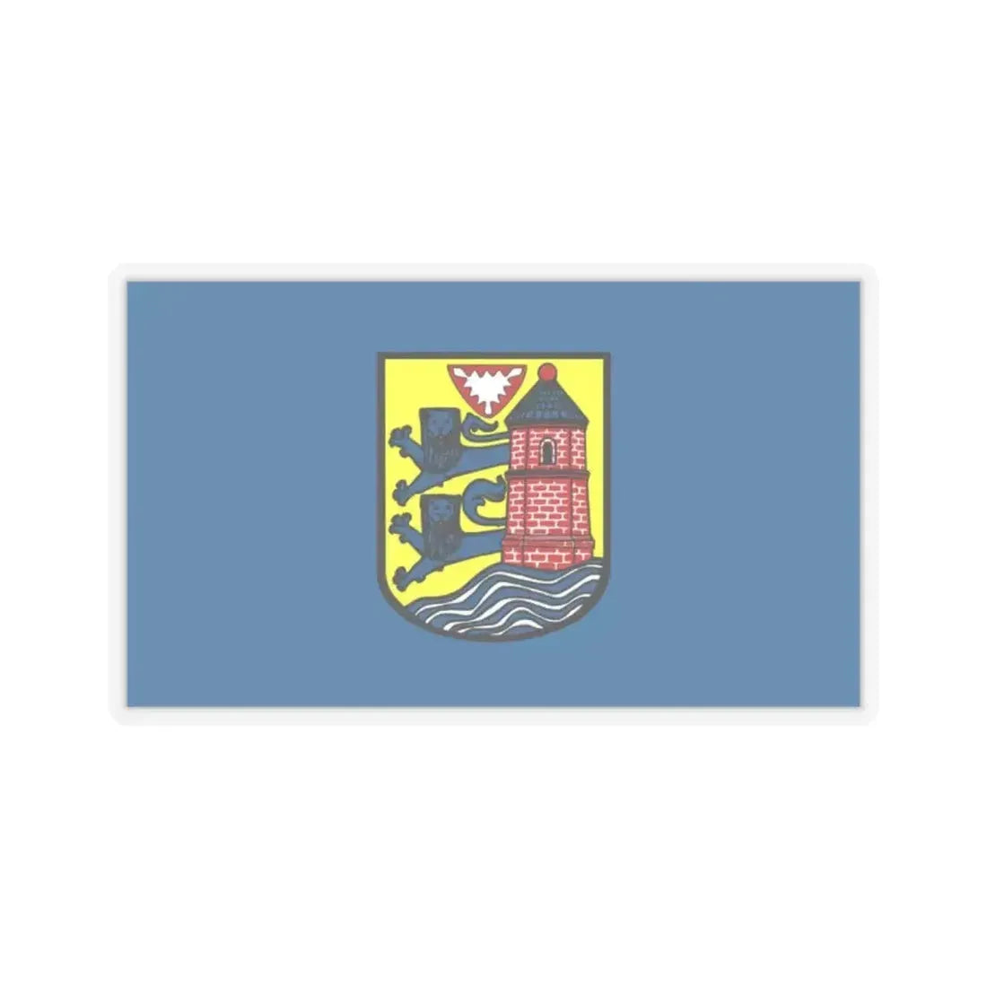 Flag of Flensburg Germany - STICKER Vinyl Kiss-Cut Decal 2 Inch Transparent - The Sticker Space