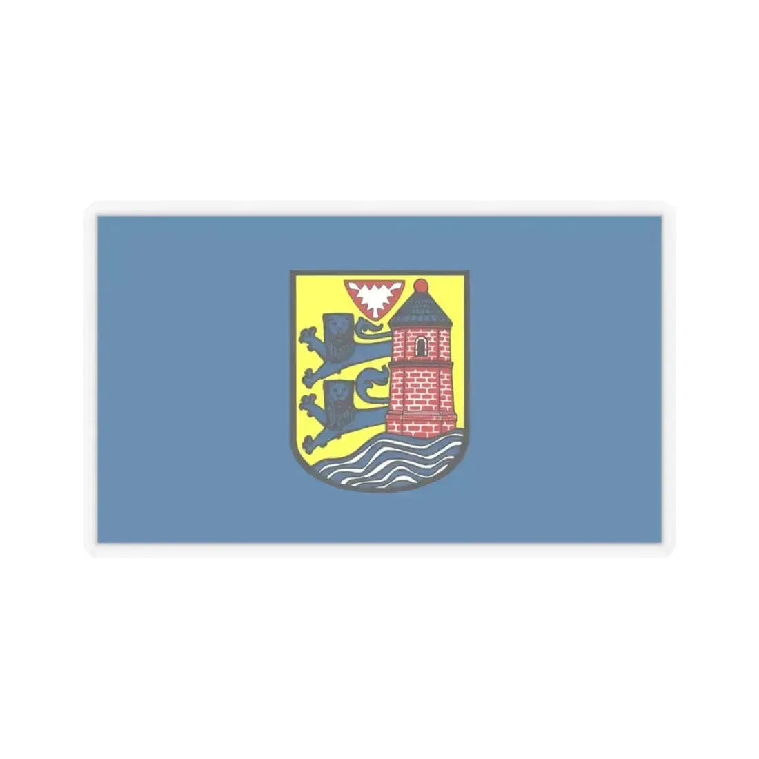 Flag of Flensburg Germany - STICKER Vinyl Kiss-Cut Decal 3 Inch Transparent - The Sticker Space