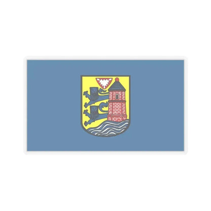 Flag of Flensburg Germany - STICKER Vinyl Kiss-Cut Decal 3 Inch Transparent - The Sticker Space