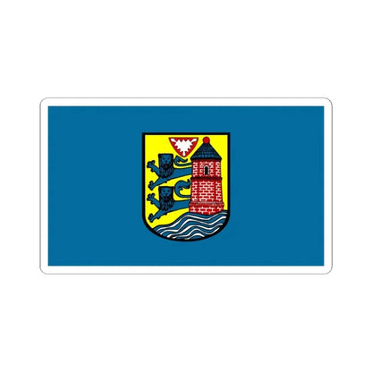 Flag of Flensburg Germany - STICKER Vinyl Kiss-Cut Decal 3 Inch White - The Sticker Space
