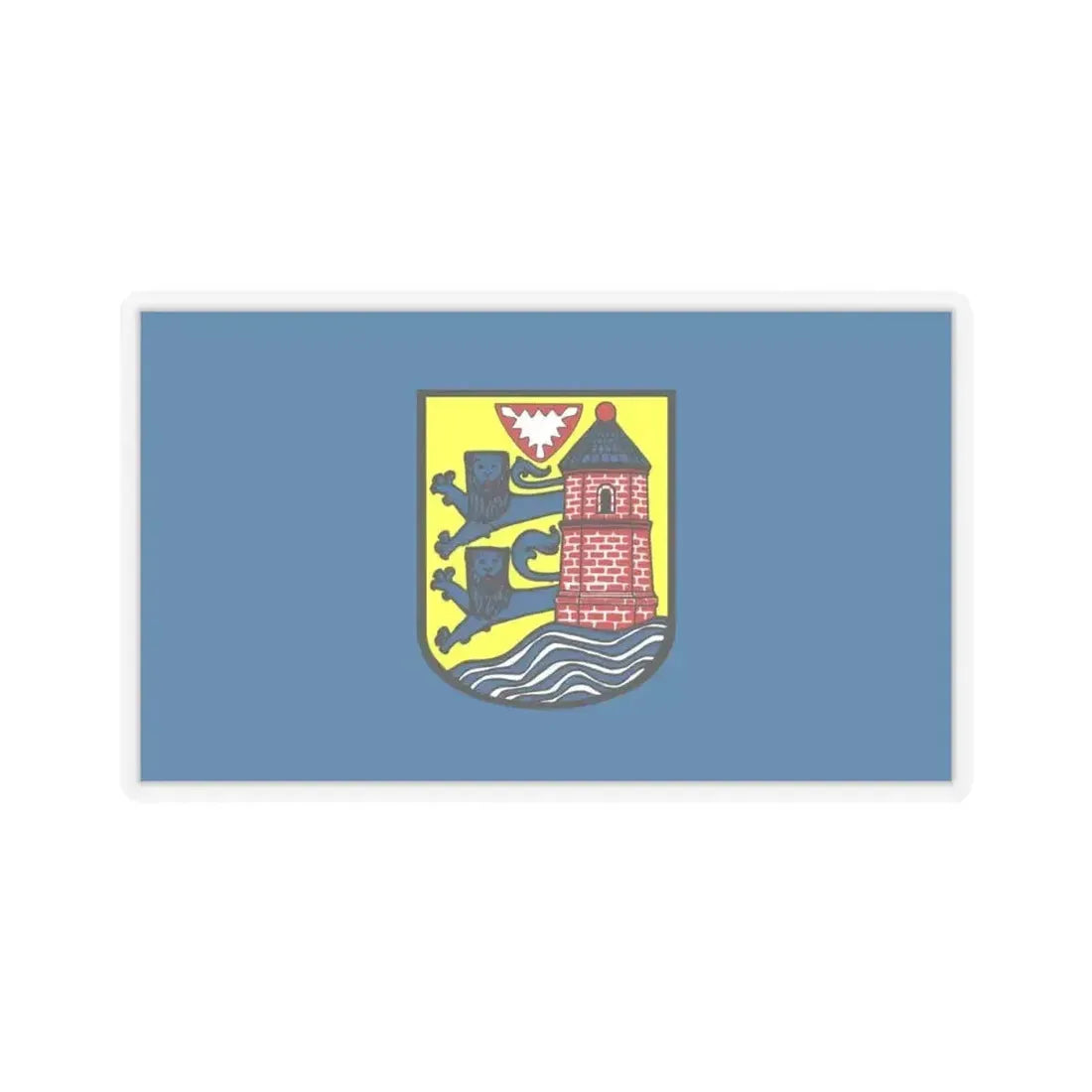 Flag of Flensburg Germany - STICKER Vinyl Kiss-Cut Decal 4 Inch Transparent - The Sticker Space