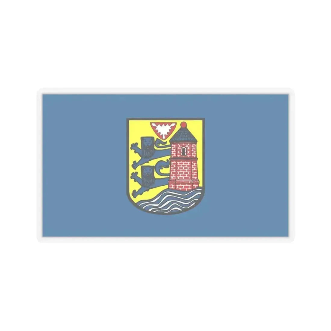Flag of Flensburg Germany - STICKER Vinyl Kiss-Cut Decal 6 Inch Transparent - The Sticker Space