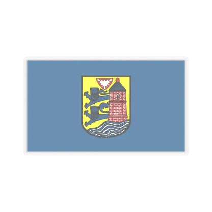 Flag of Flensburg Germany - STICKER Vinyl Kiss-Cut Decal 6 Inch Transparent - The Sticker Space