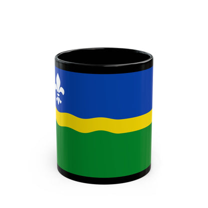 Flag of Flevoland Netherlands - Black Coffee Mug-11oz-The Sticker Space