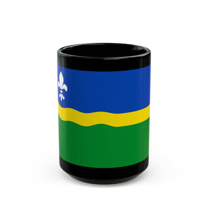 Flag of Flevoland Netherlands - Black Coffee Mug-15oz-The Sticker Space