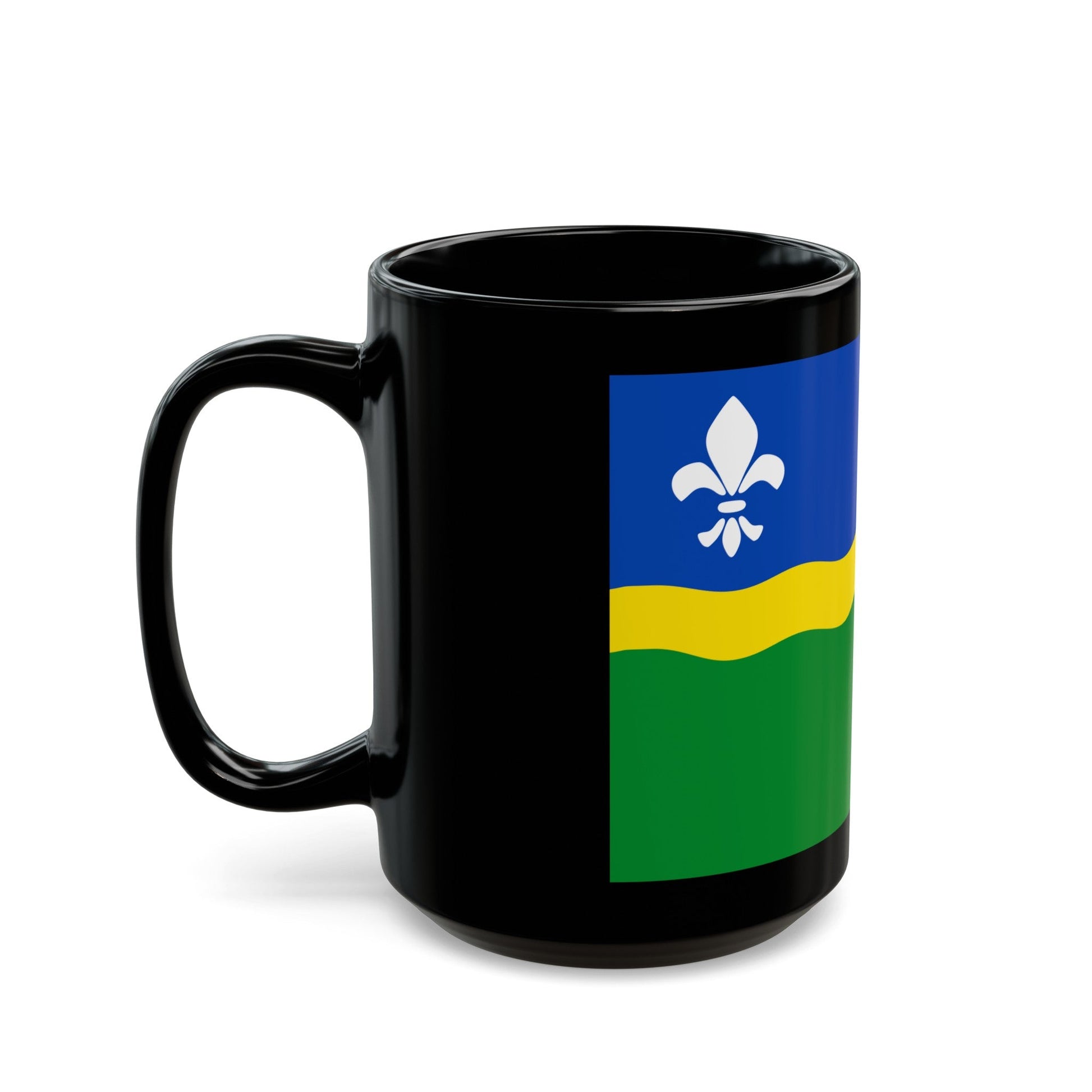 Flag of Flevoland Netherlands - Black Coffee Mug-The Sticker Space